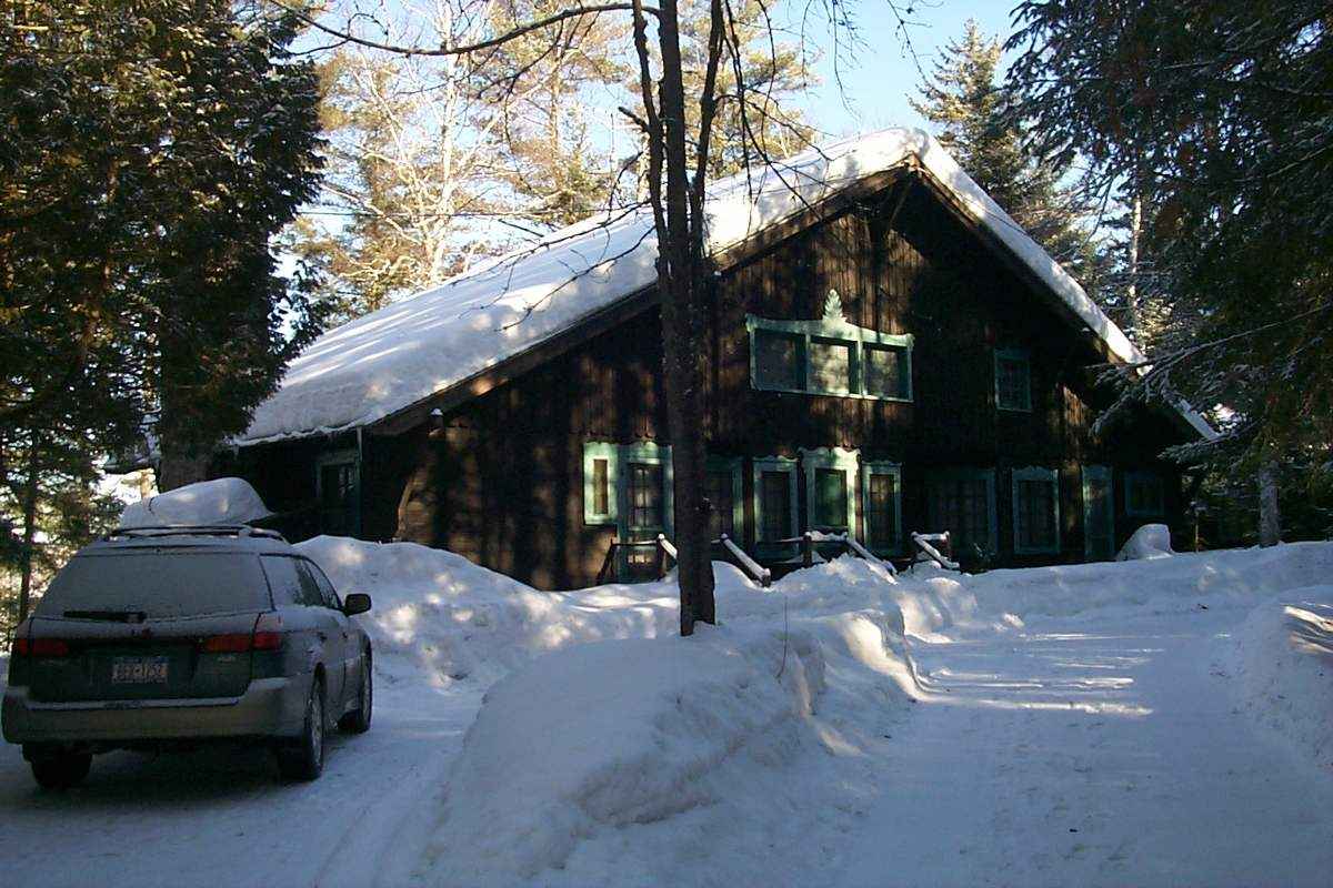 Camp Adeline's lodge in Winter